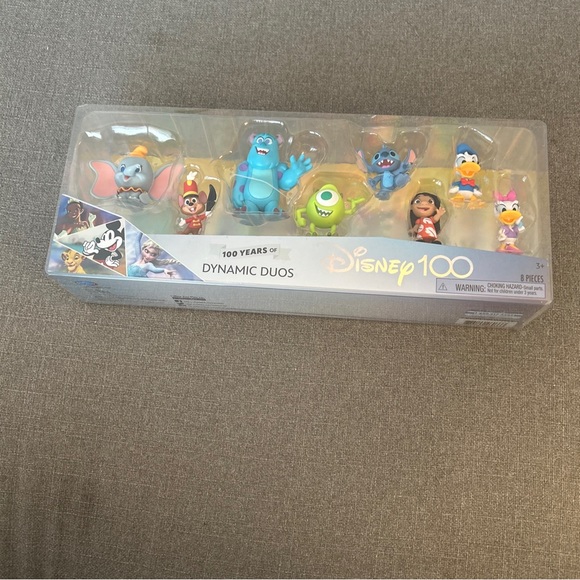 New Disney 100 Years of Dynamic Duos 8 Piece Figure Set - Picture 1 of 2